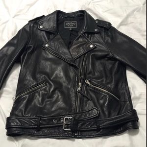 LUCKY BRAND LEATHER Moto Biker Jacket Medium